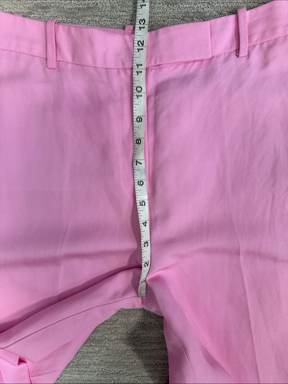 Reiss NWOT Raine Pleated Wide Leg Pants Pink Size 6 - Picture 9 of 12